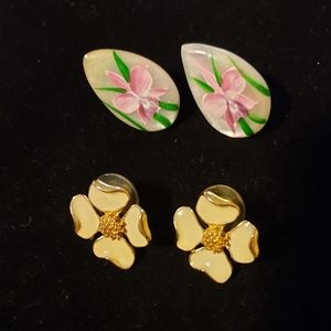 Vintage fashion pierced earrings